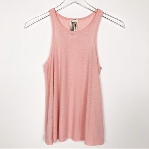 Free People Long Beach Ribbed Racerback Top Sz XS